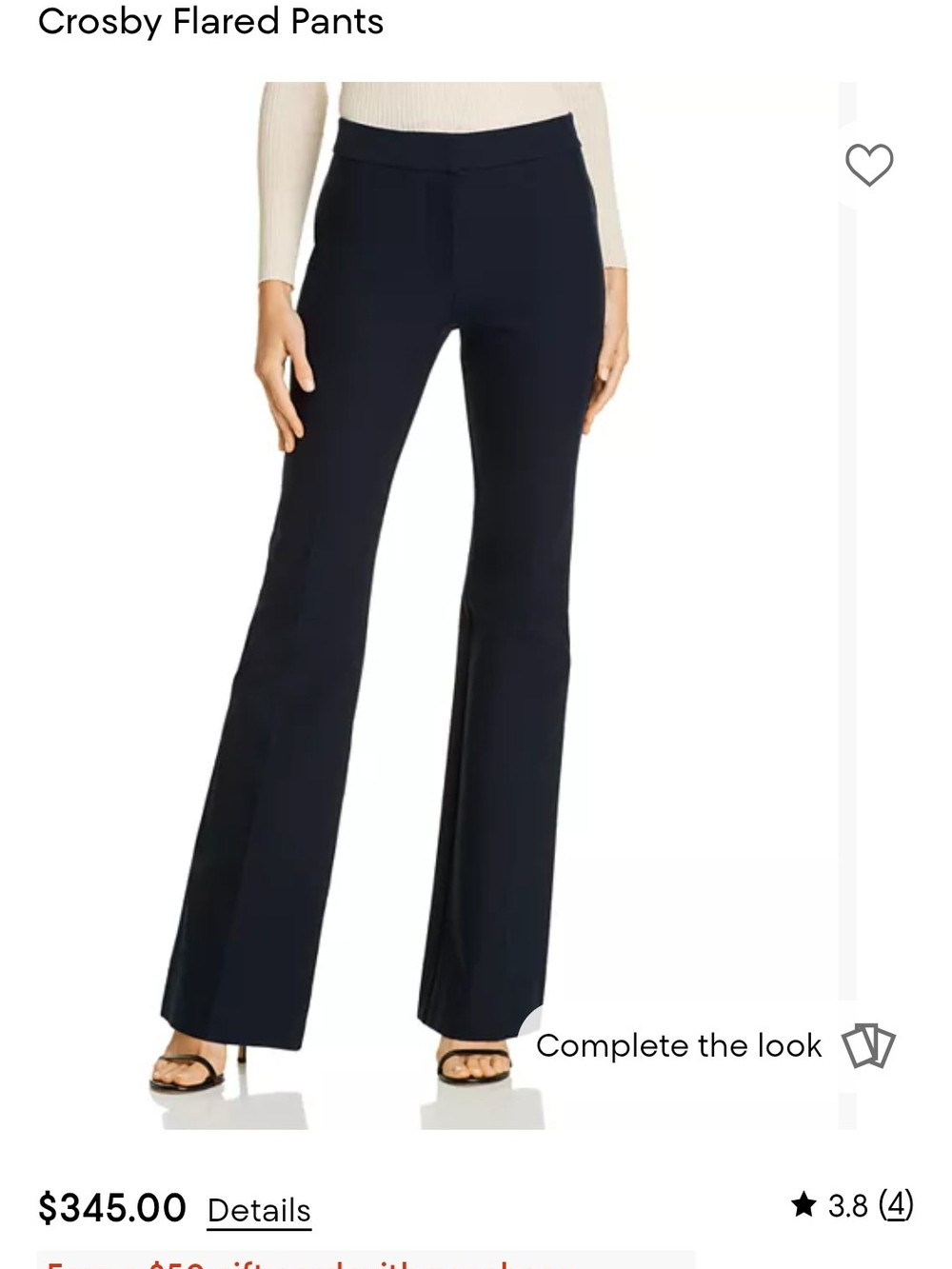 Derek Lam 10 Crosby. Black Boot-Cut Flared Pants